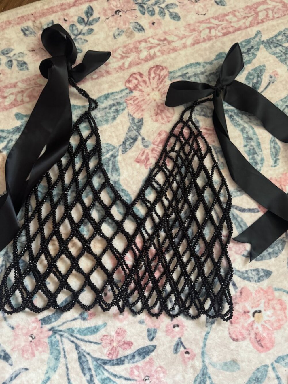 Black Beaded Zara Top